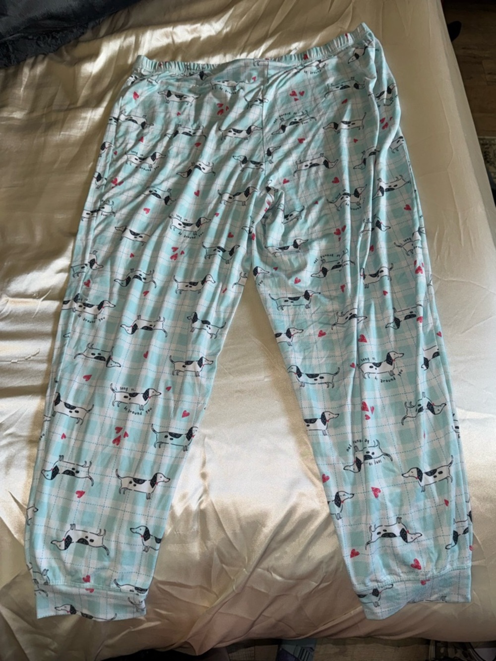 Secret Treasures Light Blue Pajama Pants with Dachshund Print - Picture 3 of 3